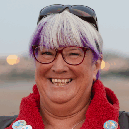 Woman smiling on beach